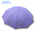 Wholesale Manual Open Outdoor Unbrella High Quality Cheap Promotional Gift Beautiful Umbrella 3 Fold for Lady Made in China